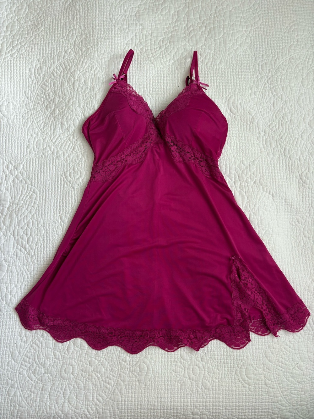 2000s Babydoll Lace Trim Bustier Tank Top